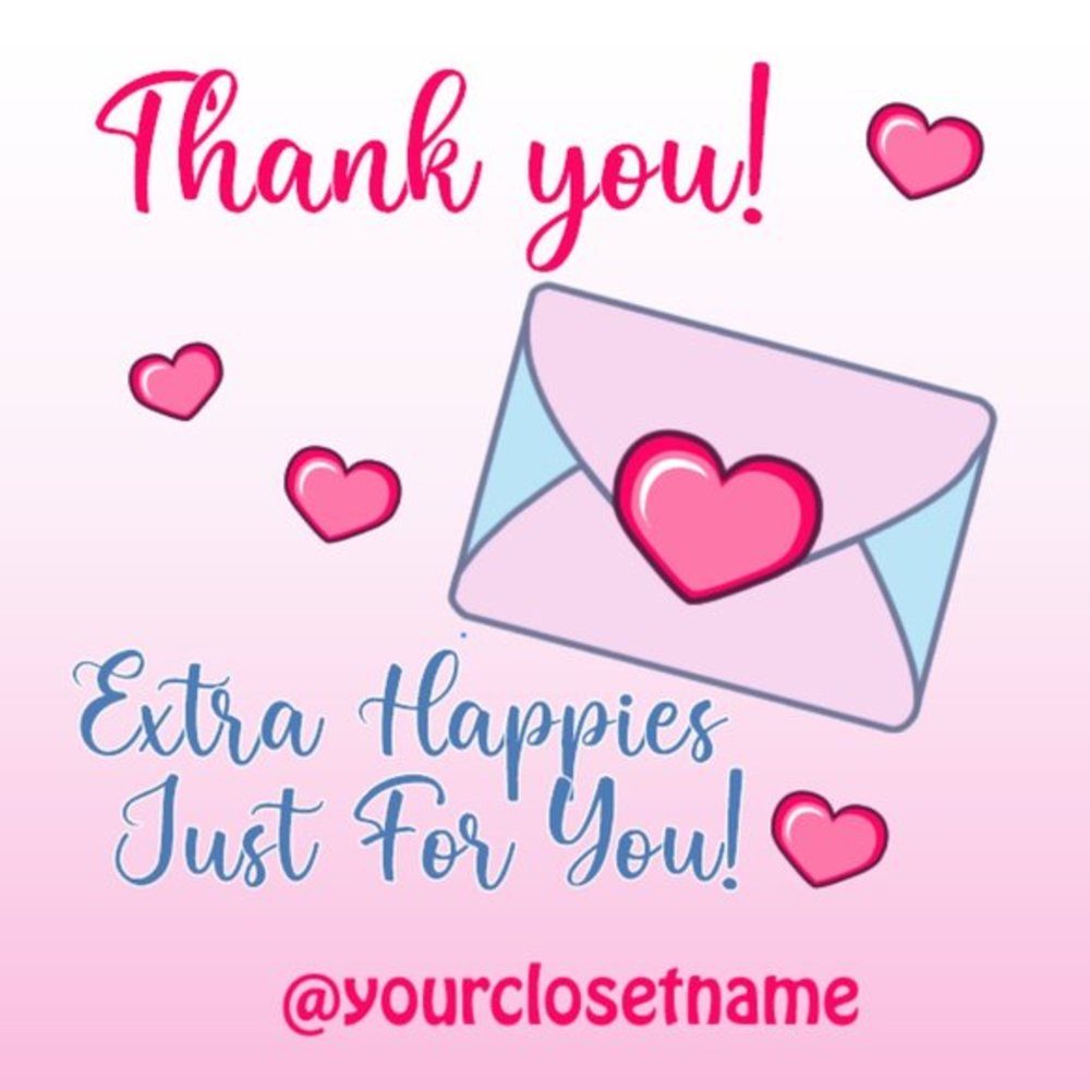 ♥️ 5x25 / 60 Thank You Cards